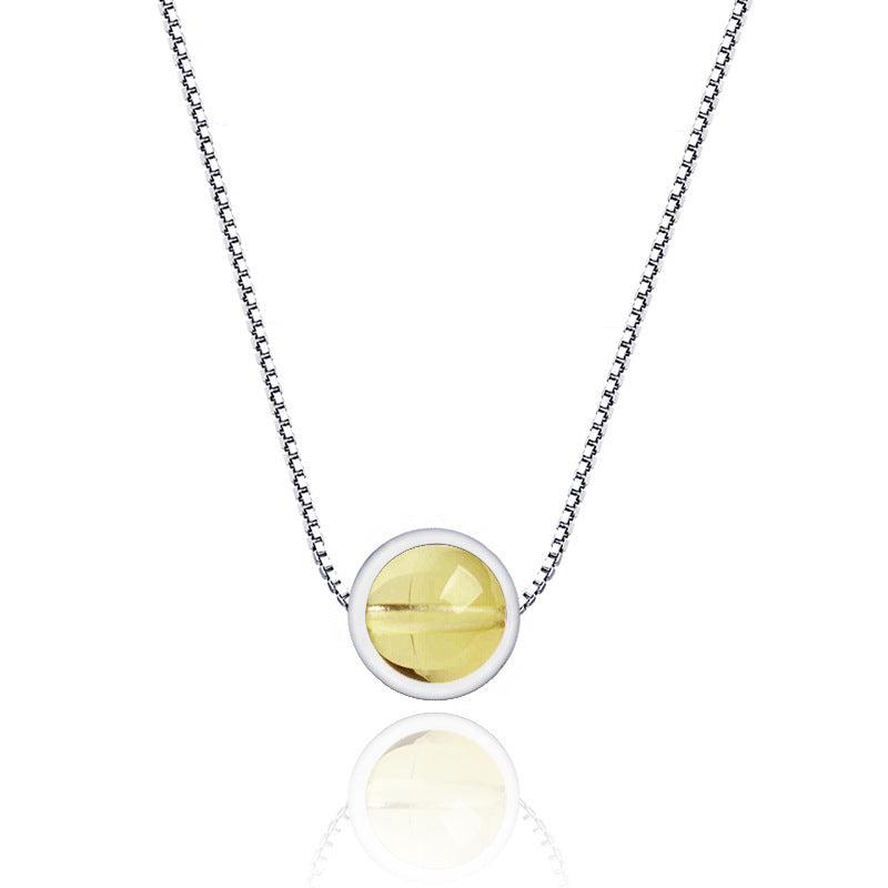 Élégant Collier Quartz Fraise Argent 925 - Bijou Intemporel, Raffiné et Premium pour Sublimer Votre Style