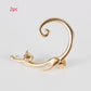 Boucles d'Oreilles Punk Chat avec Ear Cuff - Style Rebelle,