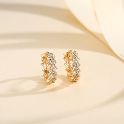 ✨ Sublimes Boucles d'Oreilles en Zircon Plaqué Or - Style Élégant, Brillance Durable, Idéal pour Toutes Occasions