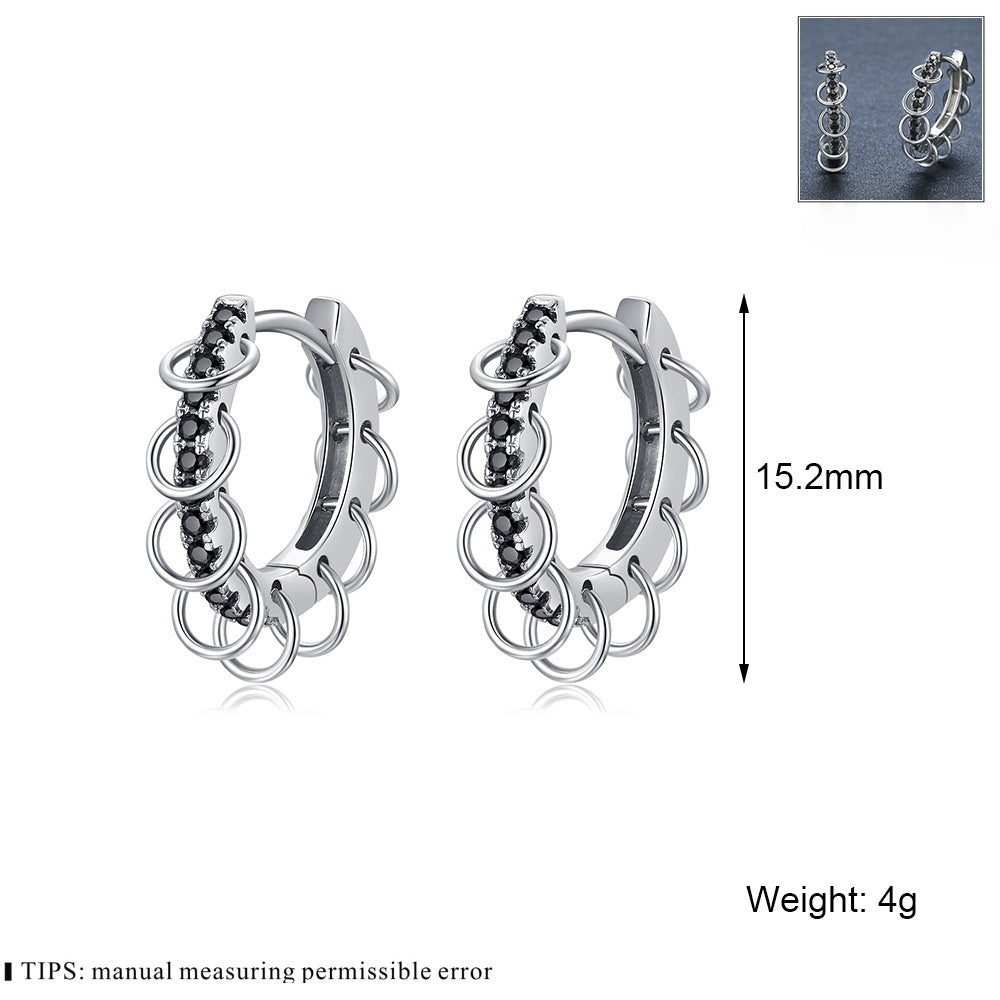 🌟 Boucles d'Oreilles Zircon Haut de Gamme - Élégance Intemporelle en Cuivre, Style Européen & Américain Unique