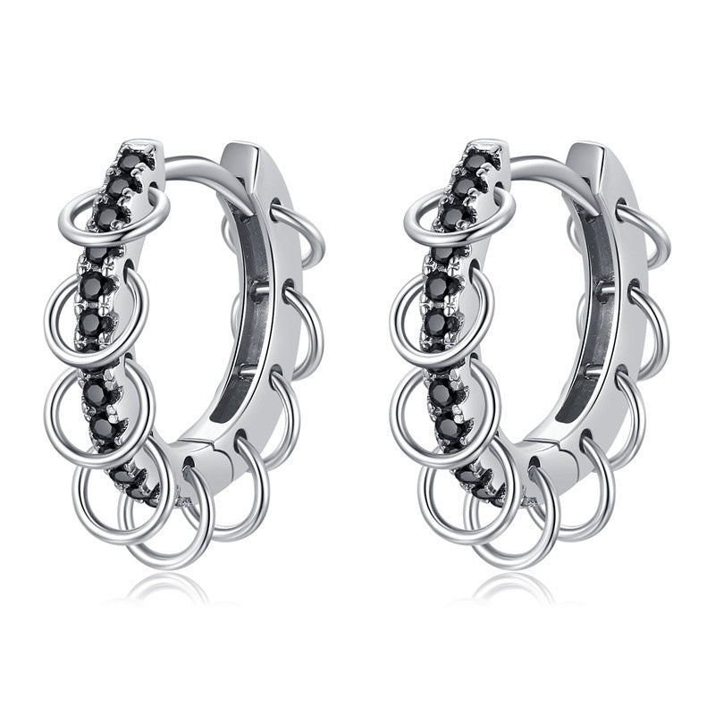 🌟 Boucles d'Oreilles Zircon Haut de Gamme - Élégance Intemporelle en Cuivre, Style Européen & Américain Unique