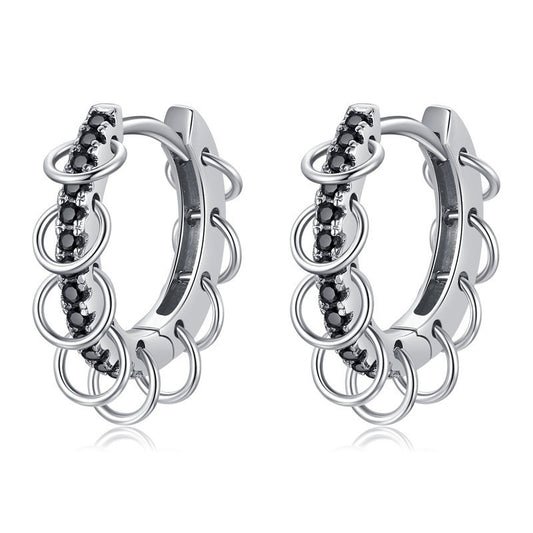 🌟 Boucles d'Oreilles Zircon Haut de Gamme - Élégance Intemporelle en Cuivre, Style Européen & Américain Unique