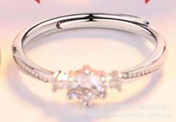 Image du produit Bague de Couple en Argent Sterling – Élégance Géométrique pour Mariage et Engagement 💍✨