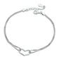 ✨ Bracelet Cœur en Argent - Élégance Éternelle, Cadeau Idéal pour Amour et Tendresse, Brillez en Toute Occasion