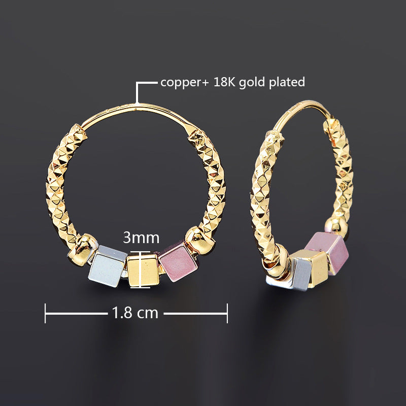 ✨ Boucles d'Oreilles Rosette Creuse & Hoops Dorés - Élégance Chic, Design Raffiné, Confort Optimal !