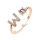 Image du produit Bague Initiale Ajustable – Élégance Personnalisée en Argent/Doré | Bijou Raffiné pour Femme