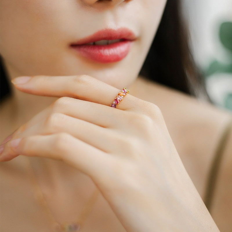 🌟 Collier en Argent 925 Luxe Japonais - Perles Arc-en-Ciel, Élégance et Brillance Inégalée