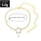 🌟 Duo Bijoux Élégants - Collier & Bracelet de Cheville Étoile & Cœur, Brillance Raffinée pour Sublimer Votre Style