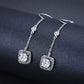 ✨ Boucles d’Oreilles Longues Élégantes - Plaquées Cuivre, Zircon Étincelant, Idéales pour un Style Raffiné et Luxueux