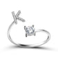 Image du produit Bague Initiale Ajustable – Élégance Personnalisée en Argent/Doré | Bijou Raffiné pour Femme