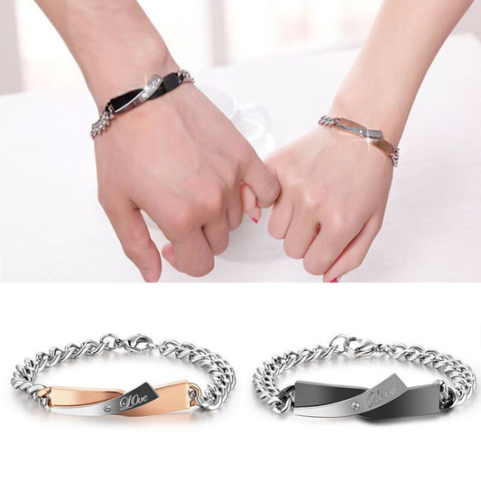 Bracelets Croisés Élégants pour Couples - Artisanat de Qualité, Symbole d'Amour Éternel et de Connexion Profonde