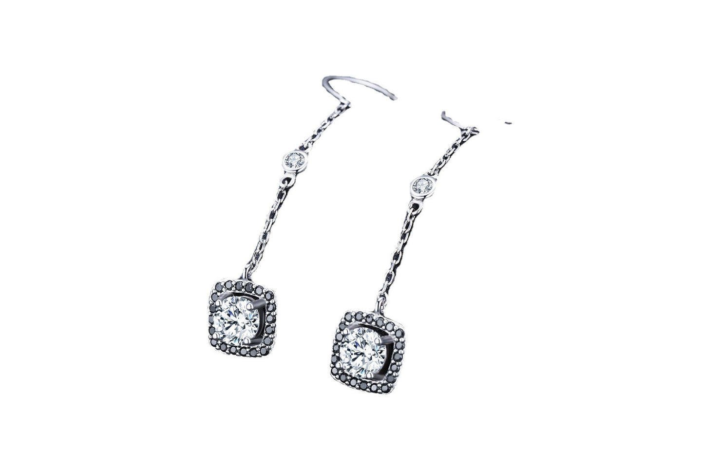 ✨ Boucles d’Oreilles Longues Élégantes - Plaquées Cuivre, Zircon Étincelant, Idéales pour un Style Raffiné et Luxueux