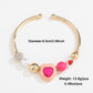 🌟 Bracelet Élégant en Perles - Design Cœur & Tons Pêche, Fait Main, Accessoire Parfait pour Sublimer Votre Style !