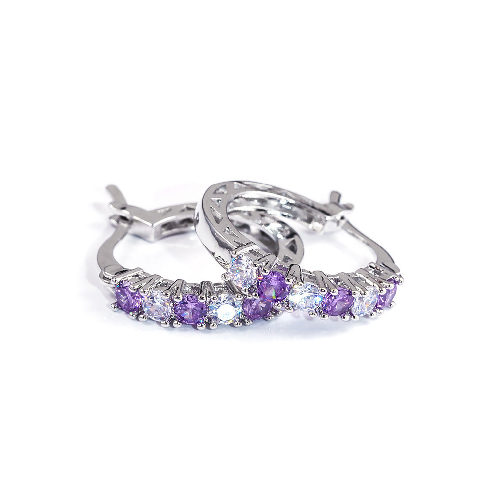 ✨ Boucles d'Oreilles en Zircon Coloré - Éclat Éblouissant, Élégance Intemporelle, Brillance Assurée 💎