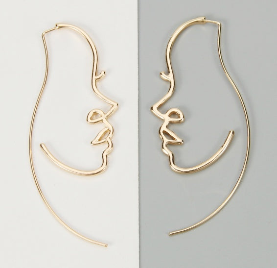 🌟 Boucles d'Oreilles Abstraites Élégantes - Design Unique, Qualité Premium pour Affirmer Votre Style avec Chic!