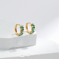 ✨ Élégants Clips d'Oreilles Émeraude - Zircon Brillant, Confort Sans Piercing, Accessoire Parfait pour un Style Chic