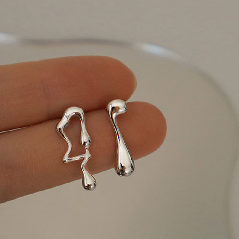 Image du produit Asymmetric Lava Special Interest Light Luxury Personalized Earrings