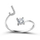 Image du produit Bague Initiale Ajustable – Élégance Personnalisée en Argent/Doré | Bijou Raffiné pour Femme