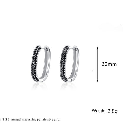 ✨ Boucles d'Oreilles en Zircon Noir - Artisanat Français, Design Élégant, Élégance Inégalée pour Sublimer Votre Look 🌟