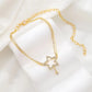 🌟 Duo Bijoux Élégants - Collier & Bracelet de Cheville Étoile & Cœur, Brillance Raffinée pour Sublimer Votre Style