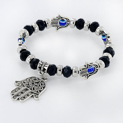 " Bracelet Œil du Diable Élégant - Perles Raffinées, Design Unique, Protection et Style Premium"