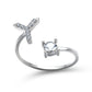 Image du produit Bague Initiale Ajustable – Élégance Personnalisée en Argent/Doré | Bijou Raffiné pour Femme
