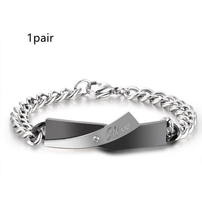 Bracelets Croisés Élégants pour Couples - Artisanat de Qualité, Symbole d'Amour Éternel et de Connexion Profonde