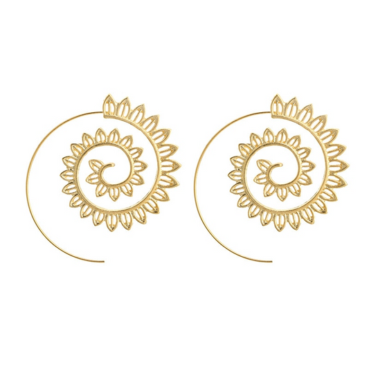 ✨ Boucles d'Oreilles Spirales en Or - Design Éblouissant, Parfaites pour Élever Votre Style avec Élégance !