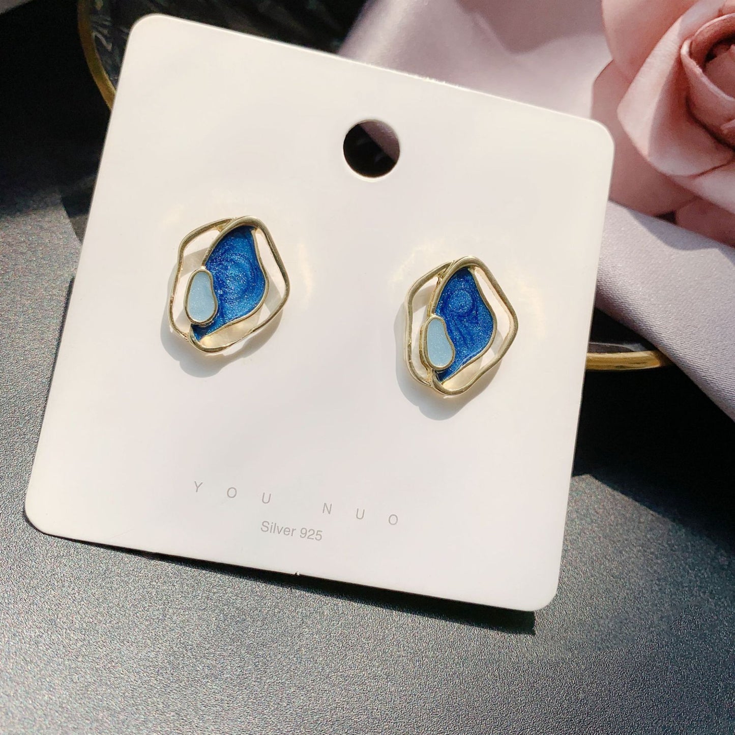 ✨ Boucles d'Oreilles en Argent S925 - Design Élégant et Minimaliste, Légèreté pour un Style Quotidien Raffiné
