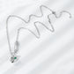 ✨ Collier Éclatant en Argent S925 - Pendentif Cœur Émeraude, Élégance Éternelle, Cadeau Parfait pour Femme