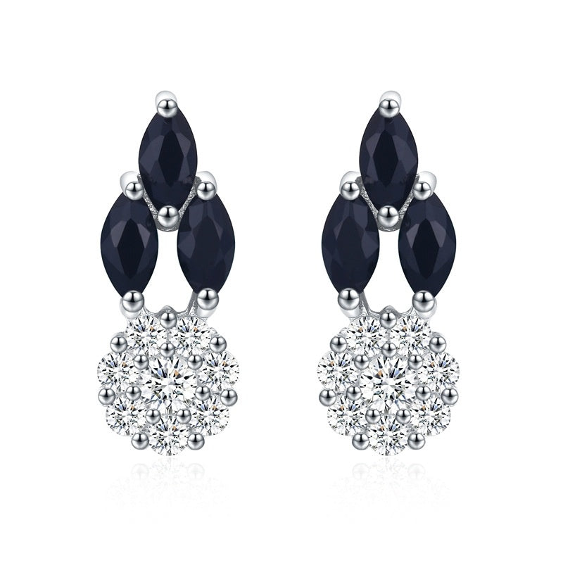 ✨ Boucles d'Oreilles Rondes en Zircon - Plaqué Cuivre, Éclat Éblouissant, Style Chic et Élégant