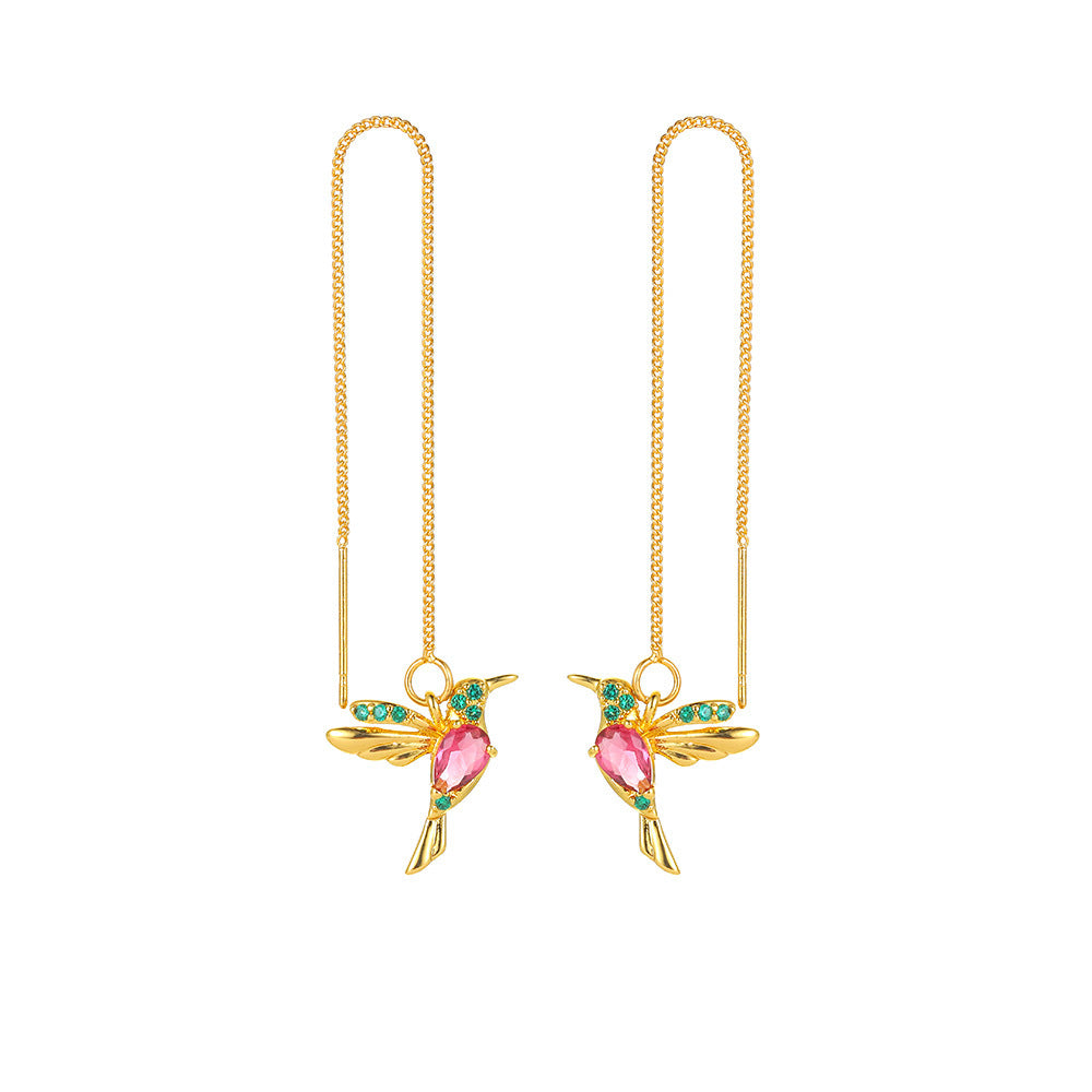 Boucles d'Oreilles Longues Colibri - Légèreté et Élégance, Parfaites pour Sublimer Votre Style ✨
