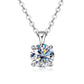 🌟 Collier Élégant avec Pendentif Diamant 4 Griffes - Plaqué Or 18K sur Argent 925, Cadeau Raffiné et Intemporel !