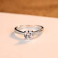 **Bague Élégante en Argent Sterling - Zircon Sertie, Brillance Intemporelle, Parfaite pour Toutes Occasions**