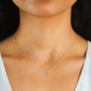 🌟 Collier Élégant avec Pendentif Diamant 4 Griffes - Plaqué Or 18K sur Argent 925, Cadeau Raffiné et Intemporel !