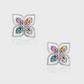🌿 Boucles d'Oreilles S925 en Argent - Diamants Couleur Herbe à Quatre Feuilles, Élégance et Raffinement au Quotidien
