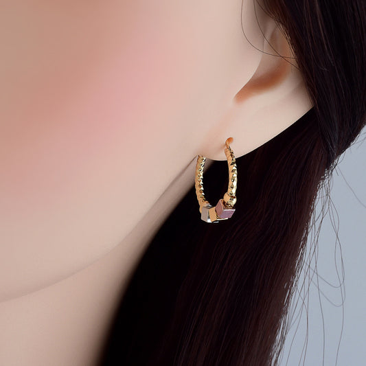 ✨ Boucles d'Oreilles Rosette Creuse & Hoops Dorés - Élégance Chic, Design Raffiné, Confort Optimal !