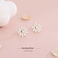 Boucles d'Oreilles en Argent S925 - Design Marguerites Éclatantes, Élégance Unique pour un Style Quotidien Chic