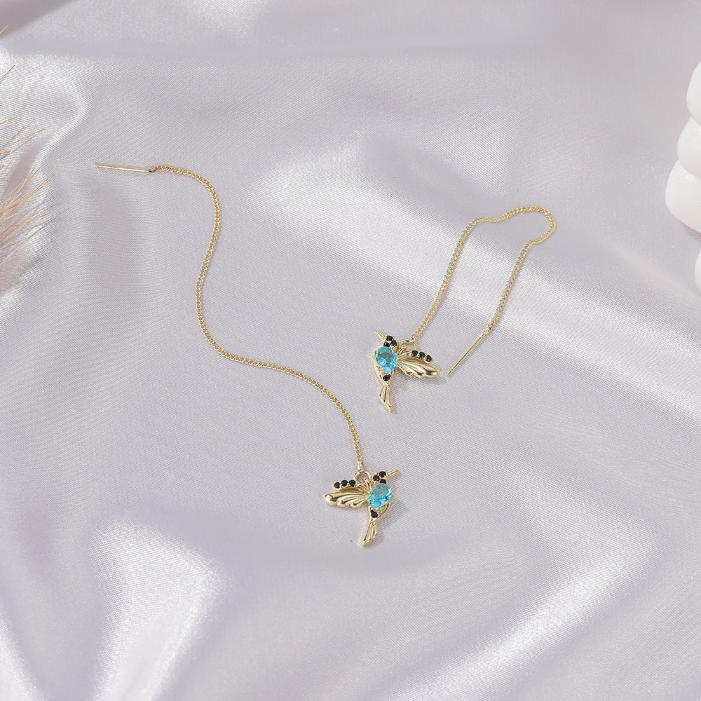 Boucles d'Oreilles Longues Colibri - Légèreté et Élégance, Parfaites pour Sublimer Votre Style ✨