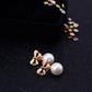 🌟 Boucles d'Oreilles Élégantes en Perles et Zircon - Hypoallergéniques, Style Cœur & Nœud, Idéales pour Offrir 🎁