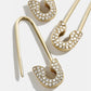Image du produit Alloy pin rhinestone stud earrings