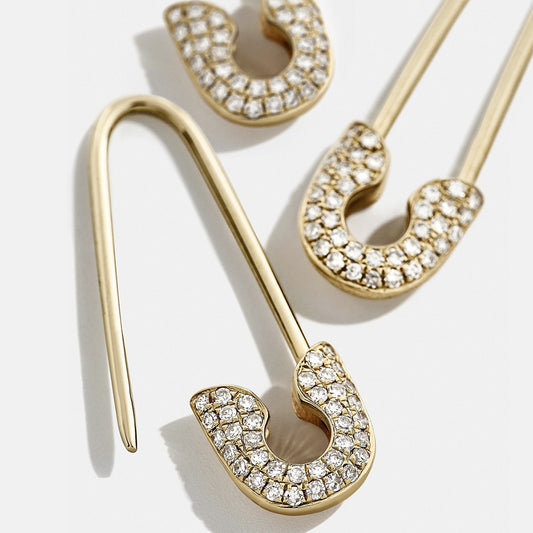 Image du produit Alloy pin rhinestone stud earrings