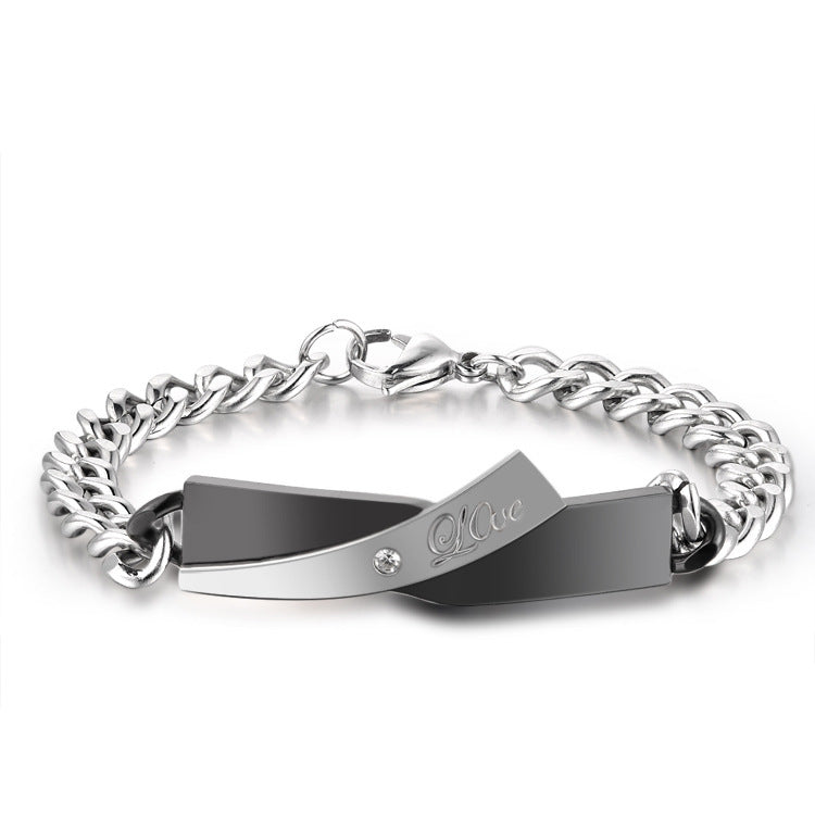 Bracelets Croisés Élégants pour Couples - Artisanat de Qualité, Symbole d'Amour Éternel et de Connexion Profonde