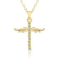 Image du produit Angel Wings Cross Pendant Necklace For Woman With O Type Stainless Steel Chain Necklace Jewelry Gift