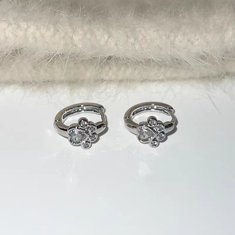 ✨ Boucles d'Oreilles Chat en Diamants - Élégance Féline, Style Raffiné & Look Unique à Porter au Quotidien 🐾