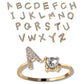 Image du produit Bague Initiale Ajustable – Élégance Personnalisée en Argent/Doré | Bijou Raffiné pour Femme