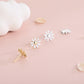 Boucles d'Oreilles en Argent S925 - Design Marguerites Éclatantes, Élégance Unique pour un Style Quotidien Chic