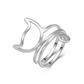 ✨ Élégante Bague Chat Féline en Argent Sterling S925 – Design Enveloppant, Finition Brosse, Cadeau Unique et Raffiné 💎