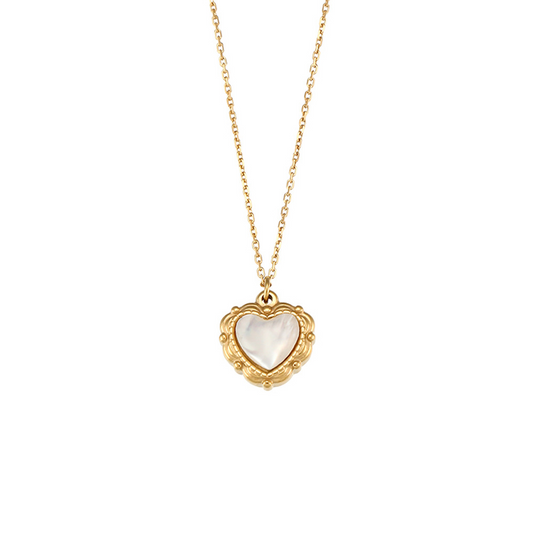 ✨ Pendentif Amour Élégant - Acier Inoxydable Plaqué Or 18k, Style Vintage Chic pour Sublimer Votre Look