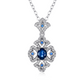 ✨ Collier Argent S925 avec Pendentif Saphir Naturel - Élégance Rétro, Parfait pour Toutes Occasions